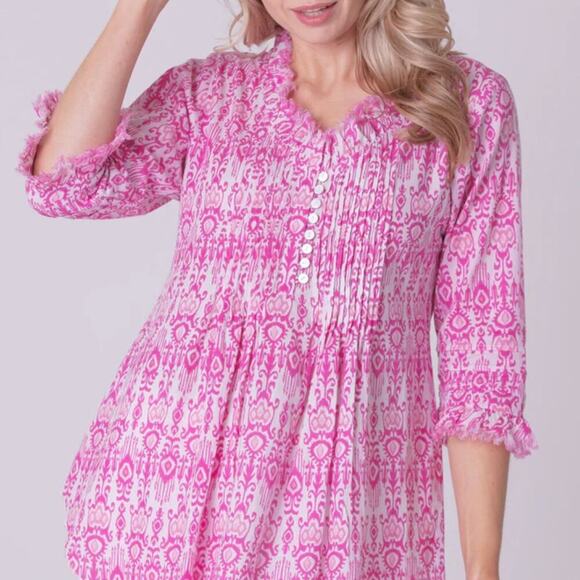 At Last Boho Hippie Babydoll Buttons Raw Edge Details Lagenlook NWOT Luxury 8 - Picture 12 of 12